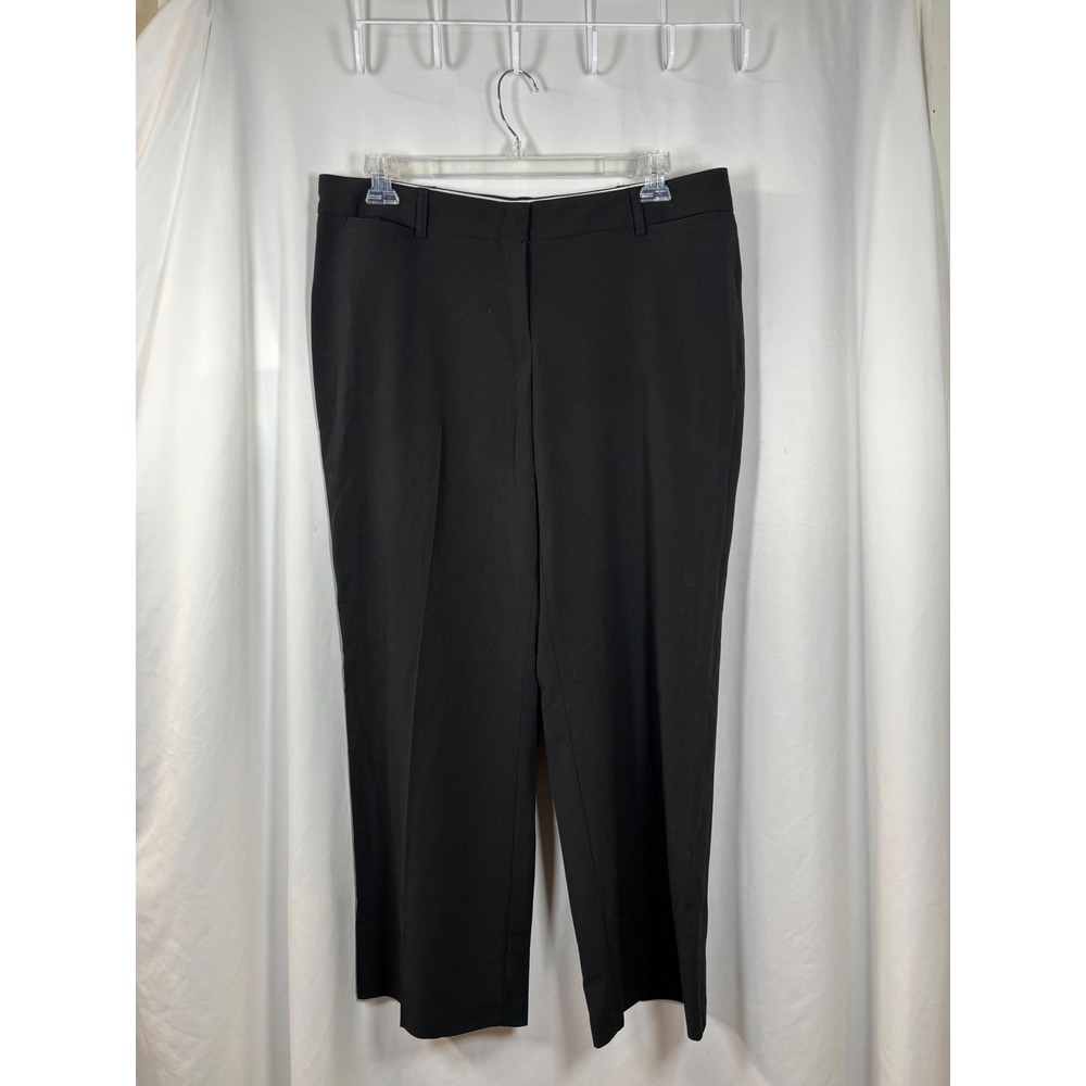 George Barcelona Fit Black Dress Pants Womens 16P Straight Leg Career Trousers